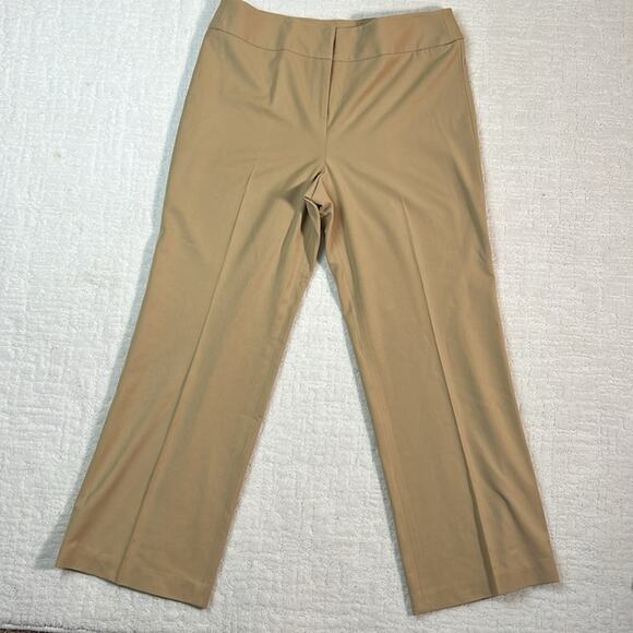 Ann Taylor Loft Petites Stretch khaki flat front dress pants 10P - Picture 2 of 11